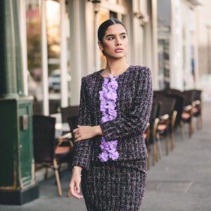 Violet Women’s Suit | 2 Piece Set Jacket and Skirt | Caribbean Lily