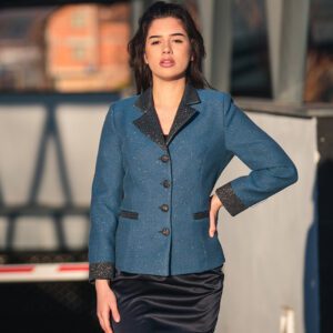 Sky Blue Women’s Suit | 2 Piece Set Jacket and Skirt | Blue River