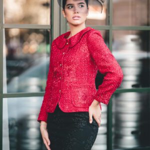 Red Women’s Suit | 2 Piece Set Jacket and Skirt | Madrid Love