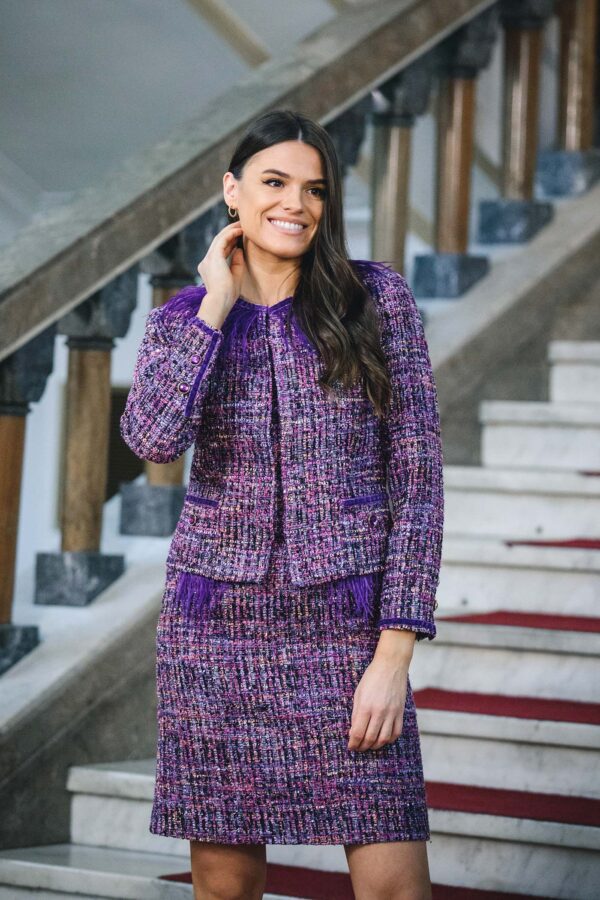 Purple Women's Suit | Jacket and Skirt 2 Piece Set | Helena