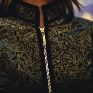 Black and Gold Women’s Suit | 2 Piece Set Jacket and Skirt | Pandora